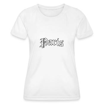 Paris logo: Gothic design with Parisian style - Women's Functional T-Shirt - white - Front - AI Model Female 172 dark (172cm)