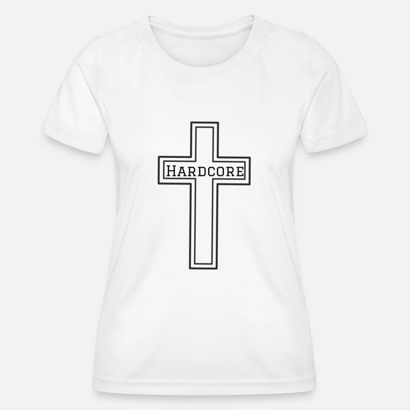 Hardcore cross - Women's Functional T-Shirt - white
