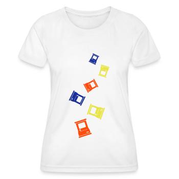 Arcade Retro Gamer Coloré - T-shirt sport Femme - blanc - Devant - AI Model Female 172 dark (172cm)