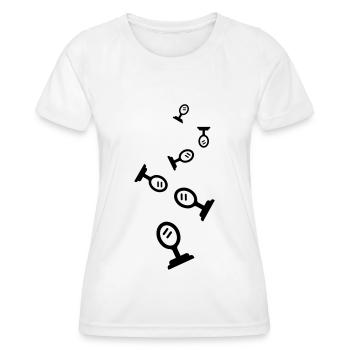 Spiegel Icon Silhouette - Frauen Funktions-T-Shirt - Weiß - Vorne - AI Model Female 172 dark (172cm)