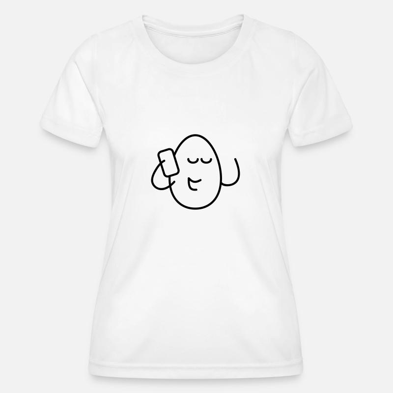 Ei mit Telefon - EiPhone - Frauen Funktions-T-Shirt - Weiß