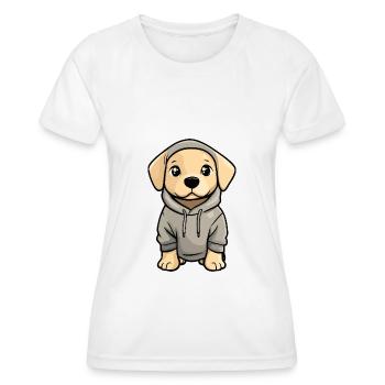 Labrador Hund Lustig - Frauen Funktions-T-Shirt - Weiß - Vorne - AI Model Female 172 dark (172cm)