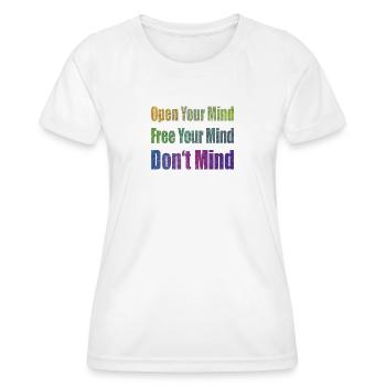 Don't Mind - Frauen Funktions-T-Shirt - Weiß - Vorne - AI Model Female 172 dark (172cm)