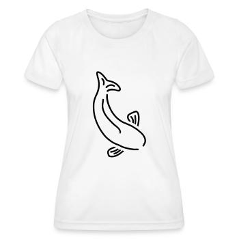 fisch__f1 - T-shirt sport Femme - blanc - Devant - AI Model Female 172 dark (172cm)