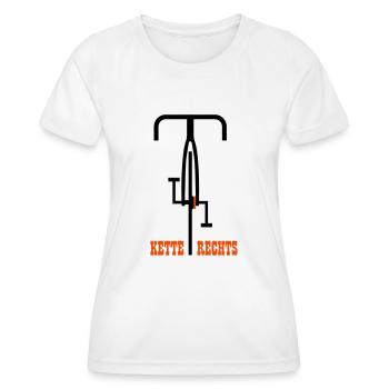 Chain right - Women's Functional T-Shirt - white - Front - AI Model Female 172 dark (172cm)