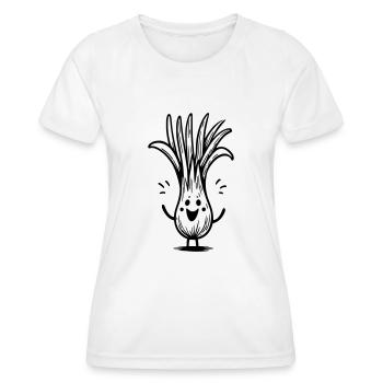 Funny leeks - Women's Functional T-Shirt - white - Front - AI Model Female 172 dark (172cm)