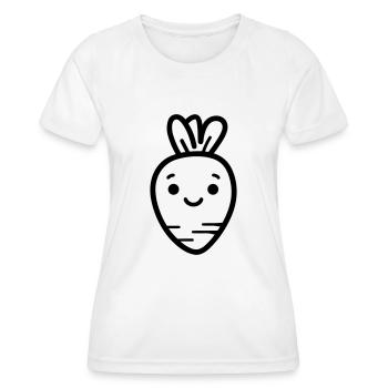 Carotte - T-shirt sport Femme - blanc - Devant - AI Model Female 172 dark (172cm)