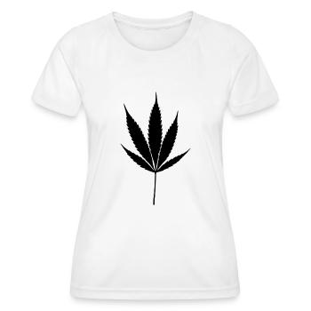 Hemp Leaf Icon - Women's Functional T-Shirt - white - Front - AI Model Female 172 dark (172cm)