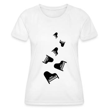 Piano Instrument - T-shirt sport Femme - blanc - Devant - AI Model Female 172 dark (172cm)