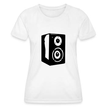 Speaker vector music gift - Women's Functional T-Shirt - white - Front - AI Model Female 172 dark (172cm)