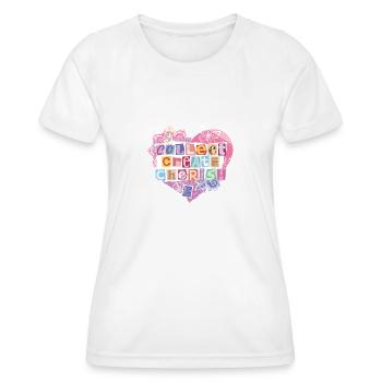COLLECT CREATE CHERISH – Scrapbooking & Junk Journ - Frauen Funktions-T-Shirt - Weiß - Vorne - AI Model Female 172 dark (172cm)