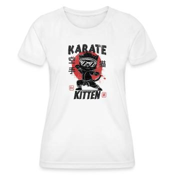 Karaté Chatons - T-shirt sport Femme - blanc - Devant - AI Model Female 172 dark (172cm)