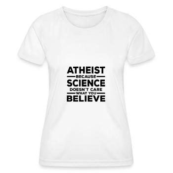 Athées - T-shirt sport Femme - blanc - Devant - AI Model Female 172 dark (172cm)