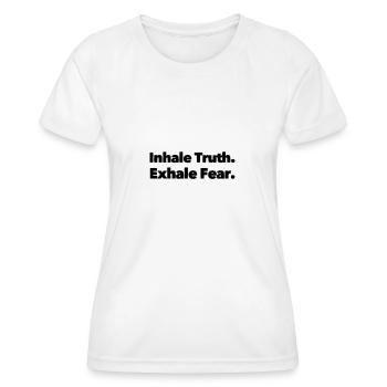 Inspirez et expirez - T-shirt sport Femme - blanc - Devant - AI Model Female 172 dark (172cm)