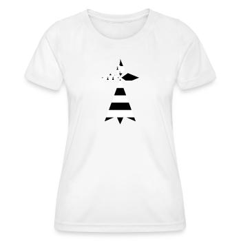 ERMINE WITH BRETON FLAG - Women's Functional T-Shirt - white - Front - AI Model Female 172 dark (172cm)