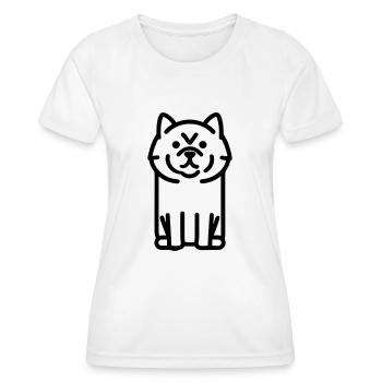 Chien - T-shirt sport Femme - blanc - Devant - AI Model Female 172 dark (172cm)