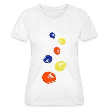 Racing driver helm racing Bunt - Women's Functional T-Shirt - white - Front - AI Model Female 172 dark (172cm)