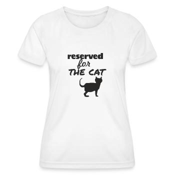 Réservé au chat - T-shirt sport Femme - blanc - Devant - AI Model Female 172 dark (172cm)