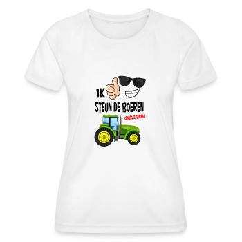 Bauern protestieren mit genug ist genug für die Bauern - Frauen Funktions-T-Shirt - Weiß - Vorne - AI Model Female 172 dark (172cm)