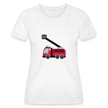 Fire engine - Women's Functional T-Shirt - white - Front - AI Model Female 172 dark (172cm)