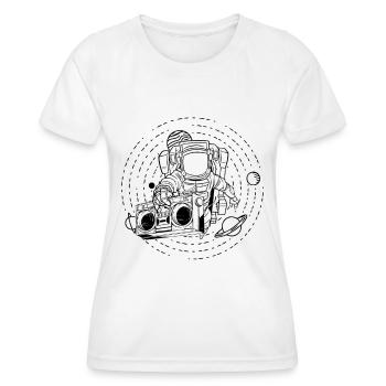Astronomie Radio Space Stars Music Lover Universe - T-shirt sport Femme - blanc - Devant - AI Model Female 172 dark (172cm)