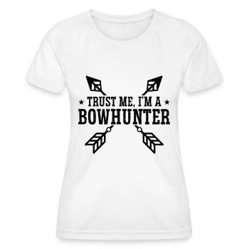 Croyez-moi, je chasse à l’arc à l’arc Longbow Shooting Bowhunter - T-shirt sport Femme - blanc - Devant - AI Model Female 172 dark (172cm)
