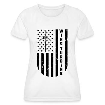 Wind Turbine Renewable Energy Turbine Technician - Women's Functional T-Shirt - white - Front - AI Model Female 172 dark (172cm)