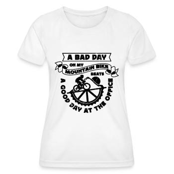 A Bad Day On My Bicycle Cyclist Mountain Biker - Frauen Funktions-T-Shirt - Weiß - Vorne - AI Model Female 172 dark (172cm)