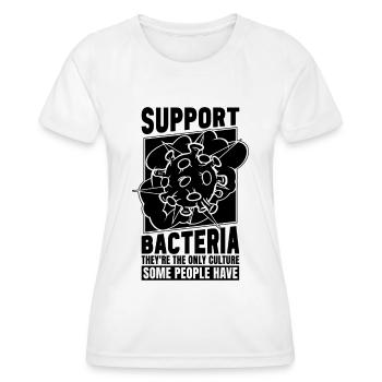 Support Bacteria They're Medical Microbiologists - Women's Functional T-Shirt - white - Front - AI Model Female 172 dark (172cm)