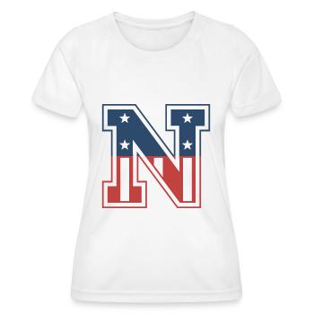 Letter N USA - Women's Functional T-Shirt - white - Front - AI Model Female 172 dark (172cm)