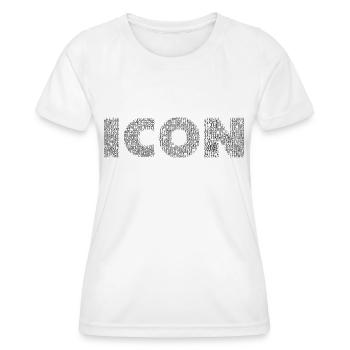 ICÔNE - T-shirt sport Femme - blanc - Devant - AI Model Female 172 dark (172cm)