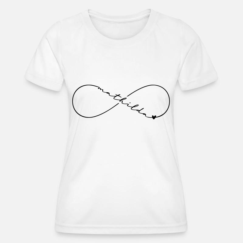 Mathilda Name Infinity Symbol - Women's Functional T-Shirt - white