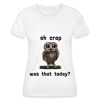 Uhu Owl - forgetful - Women's Functional T-Shirt - white - Front - AI Model Female 172 dark (172cm)