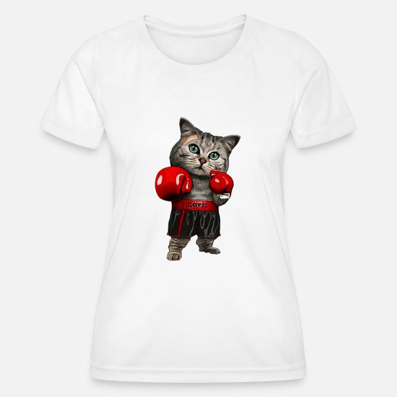 Cat box - Women's Functional T-Shirt - white