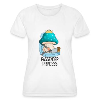 passager princesse drôle champignon mignonne petite amie - T-shirt sport Femme - blanc - Devant - AI Model Female 172 dark (172cm)