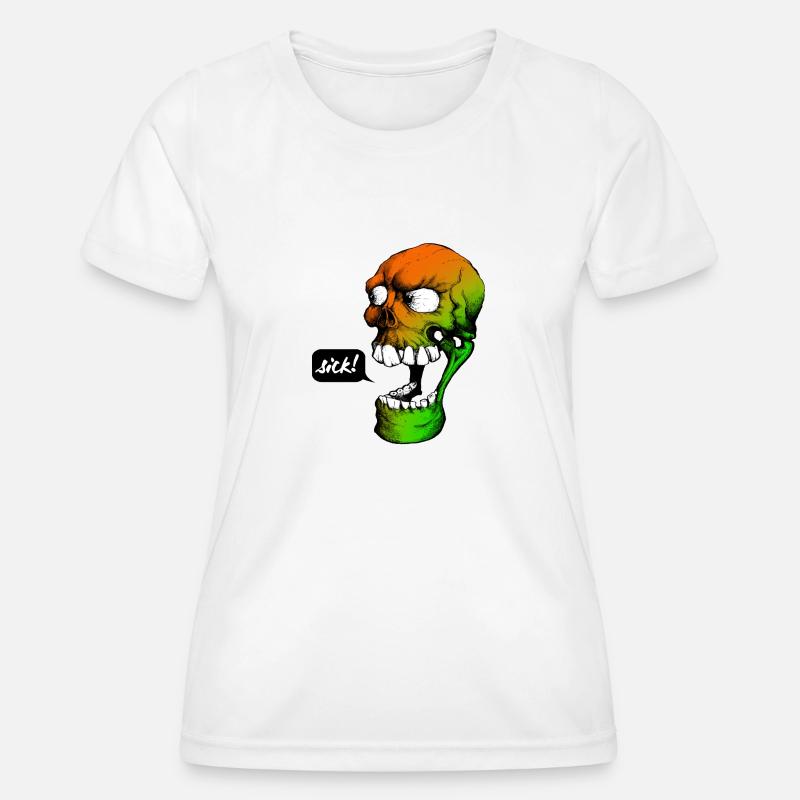 Psychedelic Skull - Women's Functional T-Shirt - white