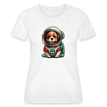 Astro Dog - Women's Functional T-Shirt - white - Front - AI Model Female 172 dark (172cm)