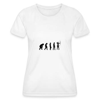 Schießsport Evolution Bogen schießen Bogenschießen - Frauen Funktions-T-Shirt - Weiß - Vorne - AI Model Female 172 dark (172cm)