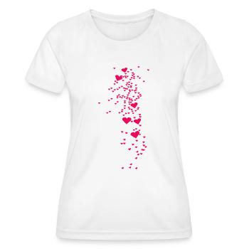 cœurs,illustration de cœur,rose - T-shirt sport Femme - blanc - Devant - AI Model Female 172 dark (172cm)