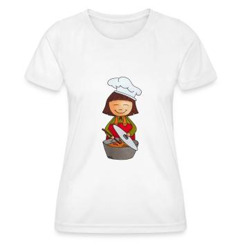 Madame Le Chef - T-shirt sport Femme - blanc - Devant - AI Model Female 172 dark (172cm)