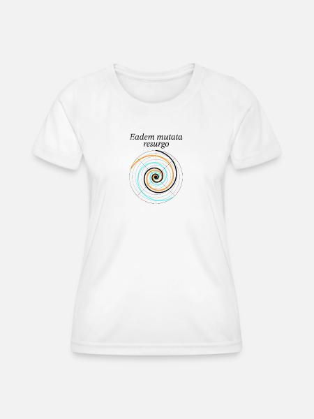 Bernoulli Spiral: eadem mutata resurgo - Women's Functional T-Shirt - white