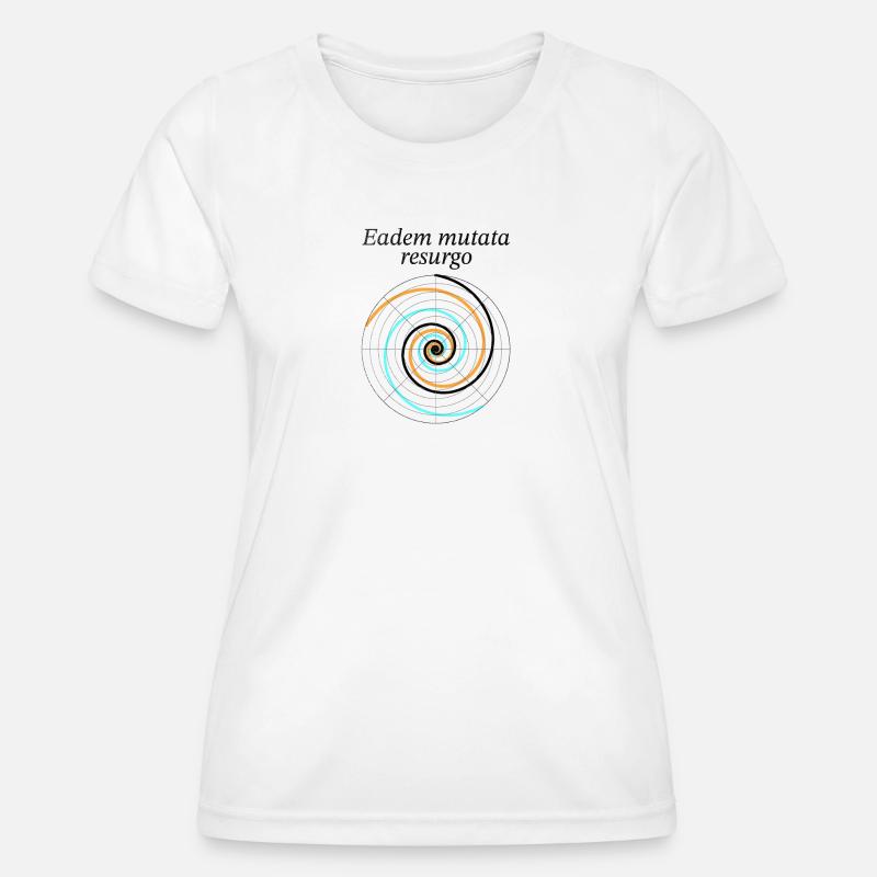 Bernoulli Spiral: eadem mutata resurgo - Women's Functional T-Shirt - white