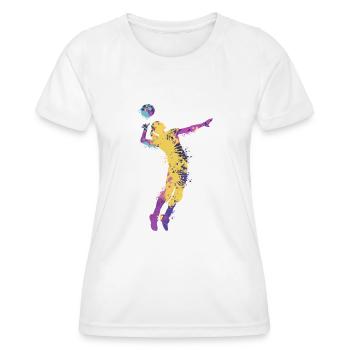 Volleyball Sportlerin Volleyballerin - Frauen Funktions-T-Shirt - Weiß - Vorne - AI Model Female 172 dark (172cm)