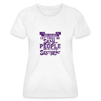 Sternzeichen Skorpion / Zodiac Scorpio - Frauen Funktions-T-Shirt - Weiß - Vorne - AI Model Female 172 dark (172cm)