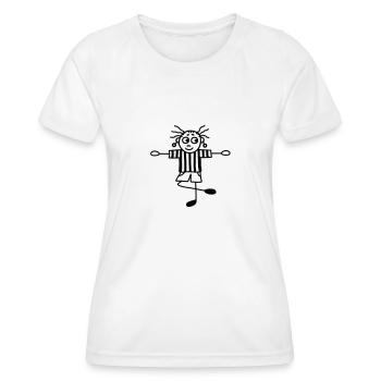 balance exercise - Women's Functional T-Shirt - white - Front - AI Model Female 172 dark (172cm)