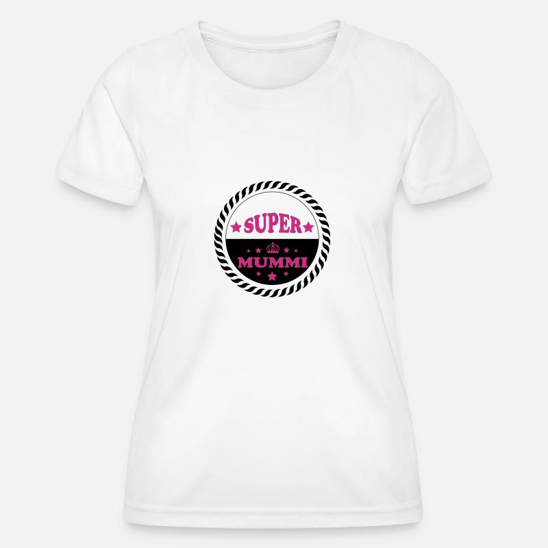Super mummi - Women's Functional T-Shirt - white