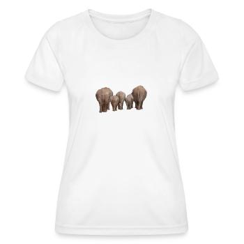 elef77 - Frauen Funktions-T-Shirt - Weiß - Vorne - AI Model Female 172 dark (172cm)