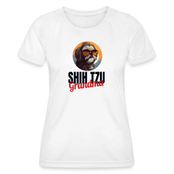 Shih Tzu Löwenhunde Chrysanthemenhund Shih Tzu - Frauen Funktions-T-Shirt - Weiß - Vorne - AI Model Female 172 dark (172cm)