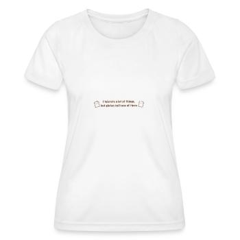 sans gluten - T-shirt sport Femme - blanc - Devant - AI Model Female 172 dark (172cm)