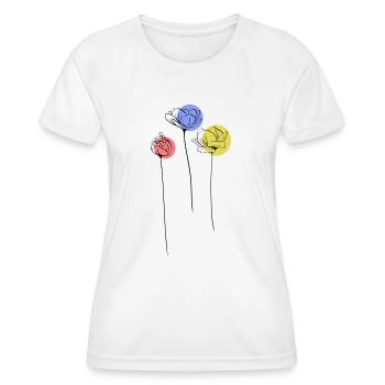blumen - Frauen Funktions-T-Shirt - Weiß - Vorne - AI Model Female 172 dark (172cm)